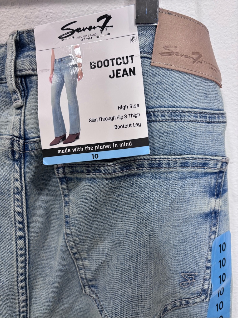 7 for all Mankind Light Blue Straight Leg Jeans